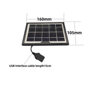 Piccola lampada da tavolo torcia con pannello solare USB testa femmina 5V/1.8W, Solar Panel