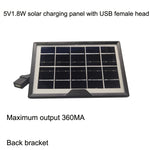 Pannello solare USB 5V 1.8W per ricarica dispositivi