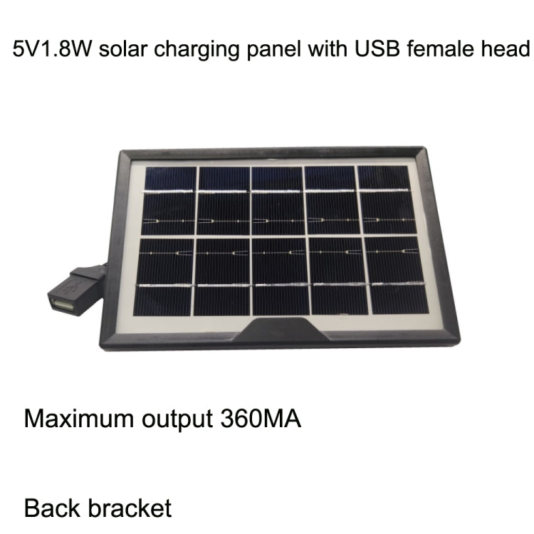Pannello solare USB 5V 1.8W per ricarica dispositivi