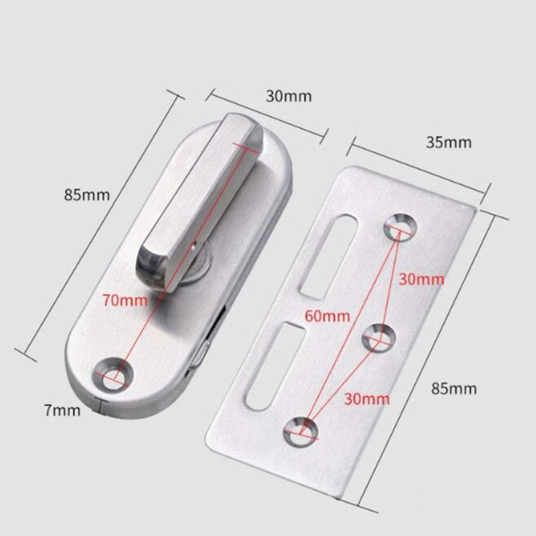 Blocco del gancio della porta di migrazione ad angolo retto di 90 gradi, 304 Stainless Steel Slot, Zinc Alloy Slot-free, Zinc Alloy Slot-free / Punching