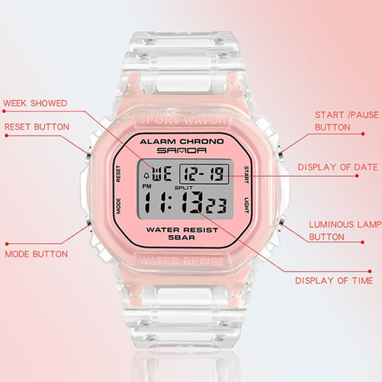 SANDA 2009 Orologio da calendario impermeabile sportivo multifunzionale