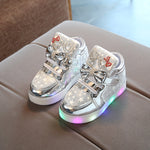 Scarpe casual per ragazzi e ragazze luminose lampeggianti traspiranti, 21, 22, 23, 24, 25, 26, 27, 29, 30