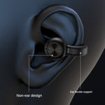 Auricolare Bluetooth 5.3 con clip per orecchio singolo