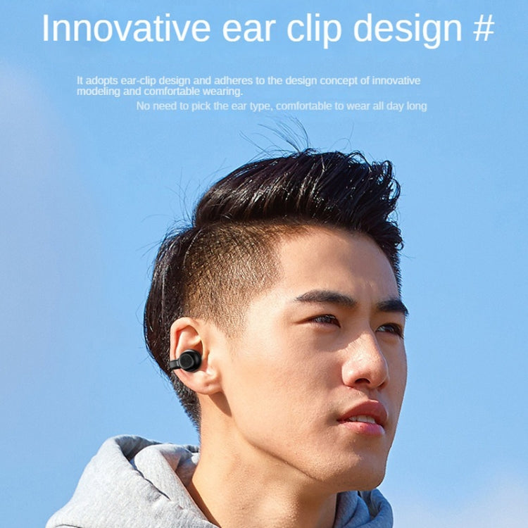 Auricolare Bluetooth 5.3 con clip per orecchio singolo