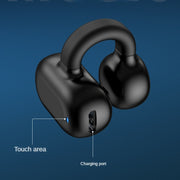 Auricolare Bluetooth 5.3 con clip per orecchio