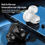 Auricolare Bluetooth 5.3 con clip per orecchio singolo