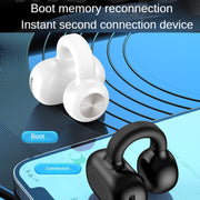 Auricolare Bluetooth 5.3 con clip per orecchio
