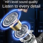 Auricolare Bluetooth 5.3 con clip per orecchio singolo