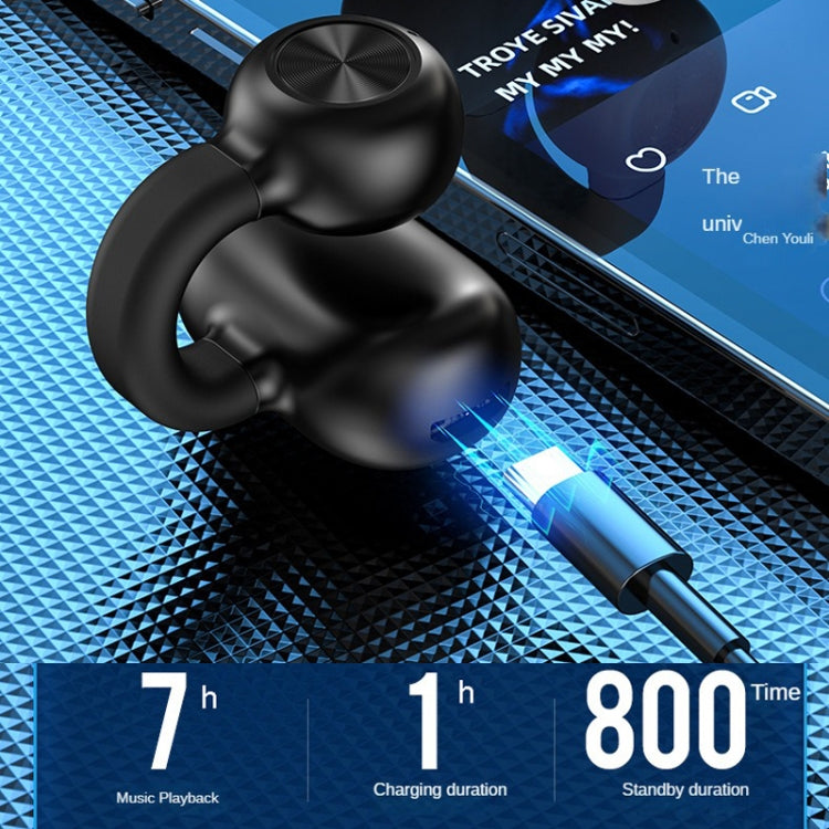 Auricolare Bluetooth 5.3 con clip per orecchio singolo