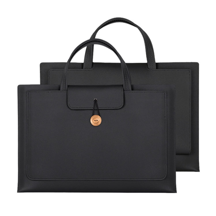Borsa in PU impermeabile per laptop con bottone elastico, 13.3/14 inch, 15.4/16 inch