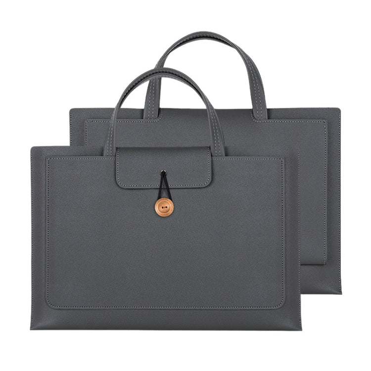 Borsa in PU impermeabile per laptop con bottone elastico, 13.3/14 inch, 15.4/16 inch