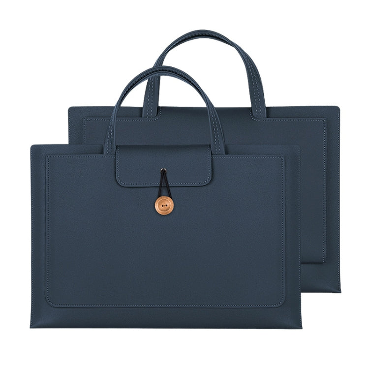 Borsa in PU impermeabile per laptop con bottone elastico, 13.3/14 inch, 15.4/16 inch