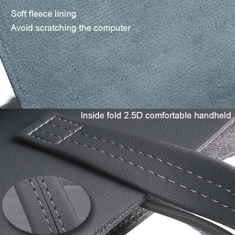Borsa in PU impermeabile per laptop con bottone elastico, 13.3/14 inch, 15.4/16 inch