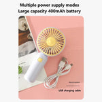 Ventilatore elettrico portatile da tavolo con ricarica USB