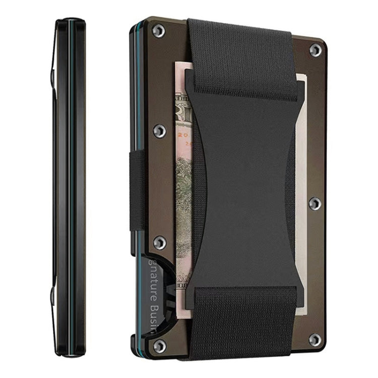 Porta carte di credito Portafogli RFID Blocking Slim Metal Card Clip, Black, Grey, Royal Blue, Army Green, Dark Green, Coffee, Fluorescent Green, Carbon Fiber Pattern, Real Carbon Fiber (Light), Real Carbon Fiber (Matte), Red, Blue, Orange, Rainbow    ...
