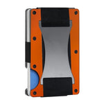 Porta carte di credito Portafogli RFID Blocking Slim Metal Card Clip, Black, Grey, Royal Blue, Army Green, Dark Green, Coffee, Fluorescent Green, Carbon Fiber Pattern, Real Carbon Fiber (Light), Real Carbon Fiber (Matte), Red, Blue, Orange, Rainbow    ...