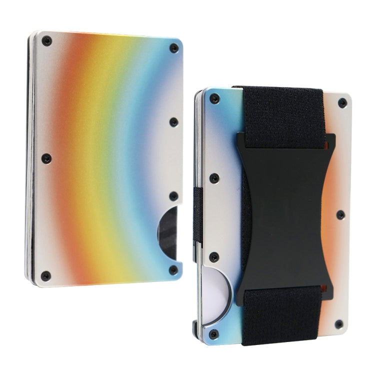 Porta carte di credito Portafogli RFID Blocking Slim Metal Card Clip, Black, Grey, Royal Blue, Army Green, Dark Green, Coffee, Fluorescent Green, Carbon Fiber Pattern, Real Carbon Fiber (Light), Real Carbon Fiber (Matte), Red, Blue, Orange, Rainbow    ...