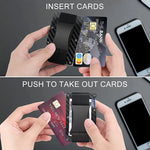 Porta carte di credito Portafogli RFID Blocking Slim Metal Card Clip, Black, Grey, Royal Blue, Army Green, Dark Green, Coffee, Fluorescent Green, Carbon Fiber Pattern, Real Carbon Fiber (Light), Real Carbon Fiber (Matte), Red, Blue, Orange, Rainbow    ...
