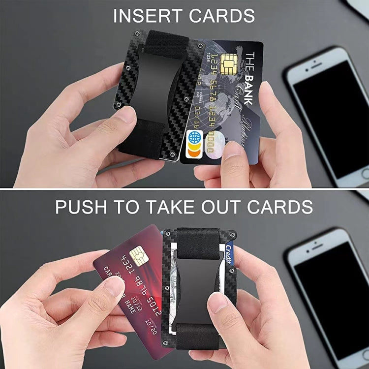 Porta carte di credito Portafogli RFID Blocking Slim Metal Card Clip, Black, Grey, Royal Blue, Army Green, Dark Green, Coffee, Fluorescent Green, Carbon Fiber Pattern, Real Carbon Fiber (Light), Real Carbon Fiber (Matte), Red, Blue, Orange, Rainbow    ...