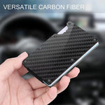 Porta carte di credito Portafogli RFID Blocking Slim Metal Card Clip, Black, Grey, Royal Blue, Army Green, Dark Green, Coffee, Fluorescent Green, Carbon Fiber Pattern, Real Carbon Fiber (Light), Real Carbon Fiber (Matte), Red, Blue, Orange, Rainbow    ...