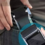 Porta carte di credito Portafogli RFID Blocking Slim Metal Card Clip, Black, Grey, Royal Blue, Army Green, Dark Green, Coffee, Fluorescent Green, Carbon Fiber Pattern, Real Carbon Fiber (Light), Real Carbon Fiber (Matte), Red, Blue, Orange, Rainbow    ...