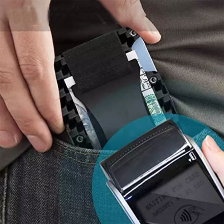 Porta carte di credito Portafogli RFID Blocking Slim Metal Card Clip, Black, Grey, Royal Blue, Army Green, Dark Green, Coffee, Fluorescent Green, Carbon Fiber Pattern, Real Carbon Fiber (Light), Real Carbon Fiber (Matte), Red, Blue, Orange, Rainbow    ...