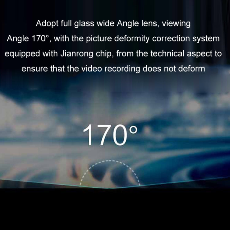 3 Lens Video HD 1080P Registratore di guida multilingue, F10