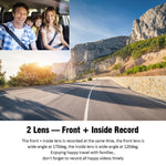 3 Lens Video HD 1080P Registratore di guida multilingue, F10