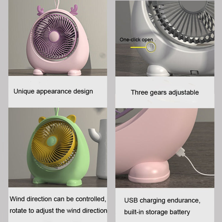 Ventilatore elettrico da tavolo portatile con batteria ricaricabi