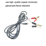 3m DC Battery Clip Line Testa maschio Rotary Coccodrillo Cavo DC 12V / 24V Linea di connessione audio universale, 3m