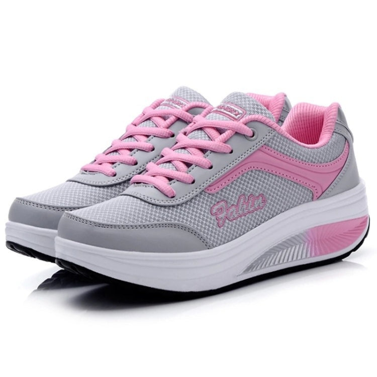Primavera e autunno Scarpe sportive da donna con fondo spesso Scarpe a dondolo Scarpe da muffin, 41, 42, 43