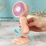 Ventilatore portatile mini ricaricabile con base multifunzione