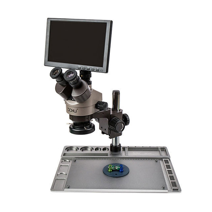 BAKU BA-011 Microscopio elettronico binomiale Valutazione dei gioielli Riparazione del telefono cellulare con piattaforma di riparazione patch PCB, BA-011 220V, BA-011 110V