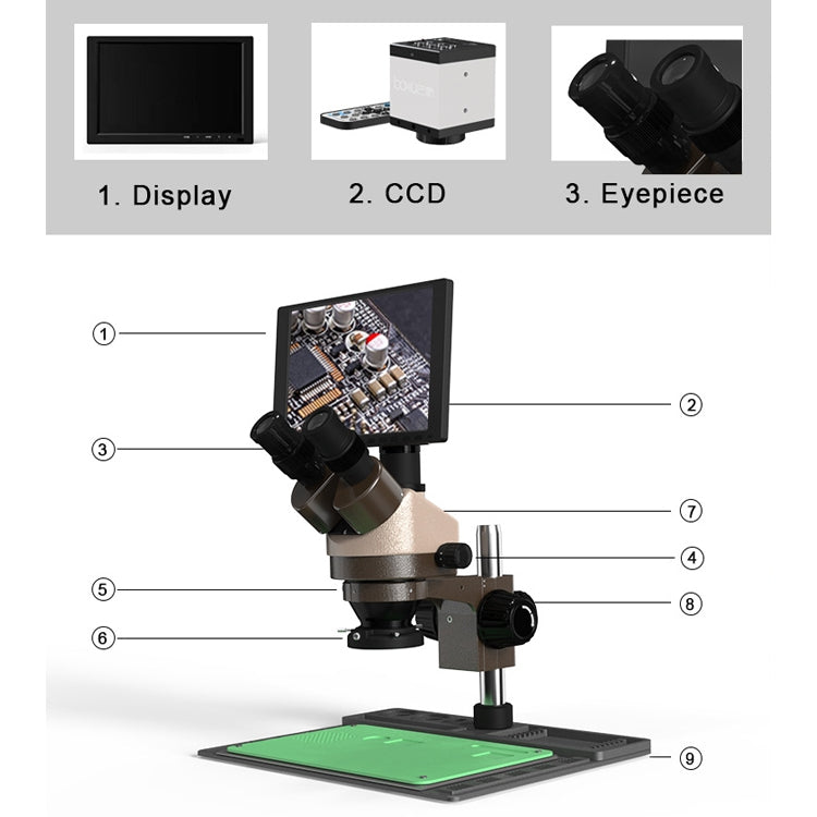Microscopio elettronico binoculare BAKU BA-011 7-50X