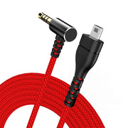 Per SteelSeries Arctis 3 5 7 Pro Nylon Weaving Game Headset Cable, ZS0258 Black, ZS0258 Red