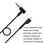 Per SteelSeries Arctis 3 5 7 Pro Nylon Weaving Game Headset Cable, ZS0258 Black, ZS0258 Red
