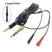 Per cavo audio per cuffie Sennheiser HD25 / HD560 / HD540 / HD480 / HD430 / HD250, ZS0093 Left Long Right Short, ZS0093 Two Sides Equivalent