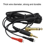 Per cavo audio per cuffie Sennheiser HD25 / HD560 / HD540 / HD480 / HD430 / HD250, ZS0093 Left Long Right Short, ZS0093 Two Sides Equivalent