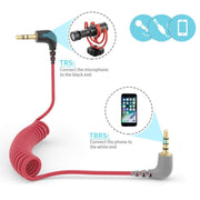Cavo per microfono lavalier wireless, For BOYA / RODE SC7 TRS to TRRS, For BOYA / RODE SC2 TRS to TRS