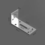 Partizione per armadio pensile ad angolo retto con codice ad angolo addensato, Small Silver, Medium Silver, Large Silver, Small Black, Medium Black, Large Black, Small White, Medium White, Large White