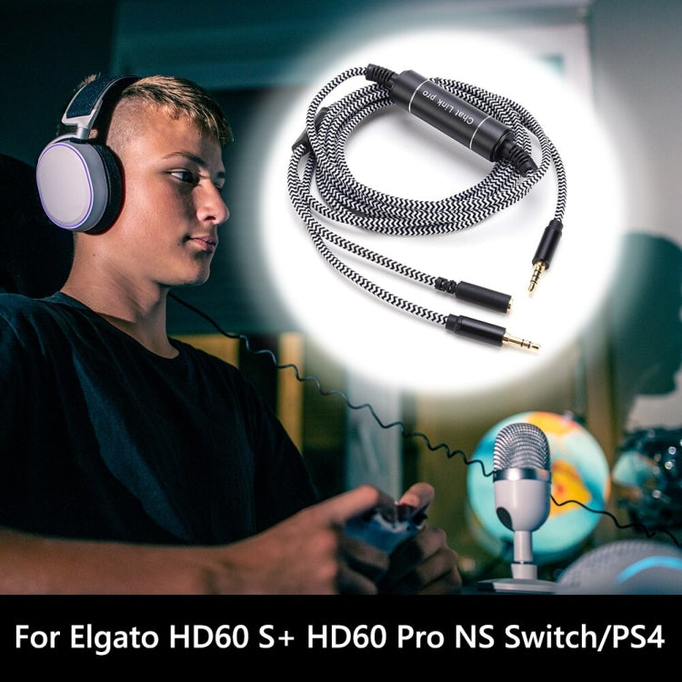 Per HD60 S + Chat Link Pro Cavo di proiezione per giochi mobili Cavo audio per registrazione dal vivo di Voice Party, ZS0248 Black