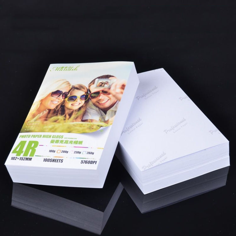 Mandik 4R Carta fotografica lucida su un lato da 6 pollici per stampanti a getto d'inchiostro Forniture per immagini su carta, 180gsm 500 Sheets, 200gsm 500 Sheets, 230gsm 500 Sheets, 230gsm 200 Sheets, 200gsm 200 Sheets, 180gsm 200 Sheets