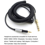 Per ATH-M50X / M40X / M70X Cavo audio per cuffie a molla AUX Testa da 2,5 mm, ZS0246