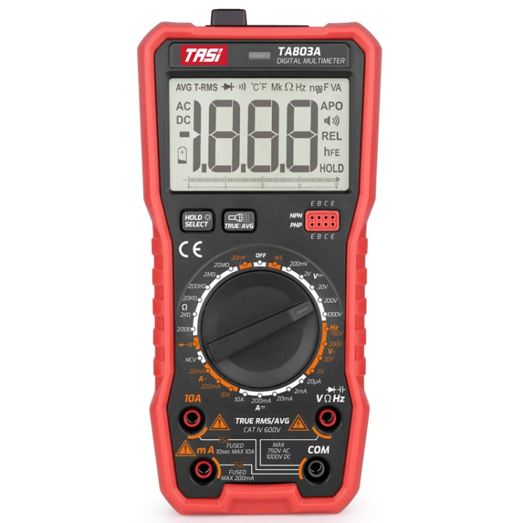 Multimetro digitale ad alta precisione Display digitale Multimetro per elettricista multifunzione per uso domestico, TASI TA803A, TASI TA803B, TASI TA803C