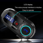 Auricolare Bluetooth impermeabile per casco da motociclista KUQIBAO con schermo