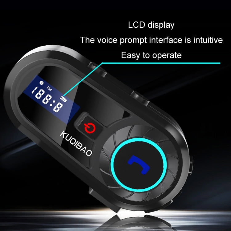 Auricolare Bluetooth impermeabile per casco da motociclista KUQIBAO con schermo