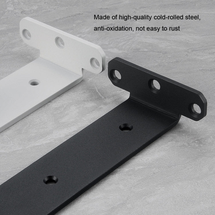 Piastra divisoria per libreria con staffa triangolare spessa 5 mm, 150mm Black, 200mm Black, 250mm Black, 300mm Black, 150mm White, 200mm White, 250mm White, 300mm White
