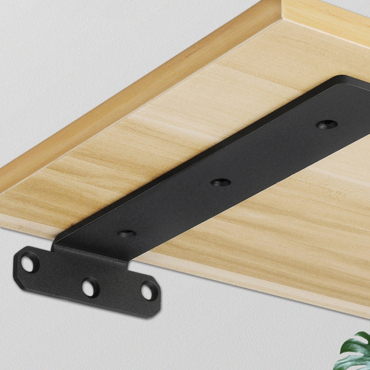 Piastra divisoria per libreria con staffa triangolare spessa 5 mm, 150mm Black, 200mm Black, 250mm Black, 300mm Black, 150mm White, 200mm White, 250mm White, 300mm White