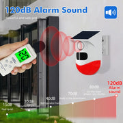 Rilevatore di movimento a infrarossi Solar Outdoor PIR Wireless Strobe Siren Detector Allarme sonoro, CT80WR Tuya WiFi Model, CT80R USB Upgrade Model