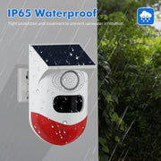 Rilevatore di movimento a infrarossi Solar Outdoor PIR Wireless Strobe Siren Detector Allarme sonoro, CT80WR Tuya WiFi Model, CT80R USB Upgrade Model